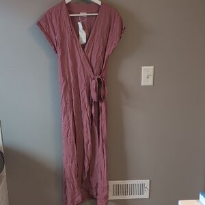 NWT Chic Mauve Maxi Wrap Dress